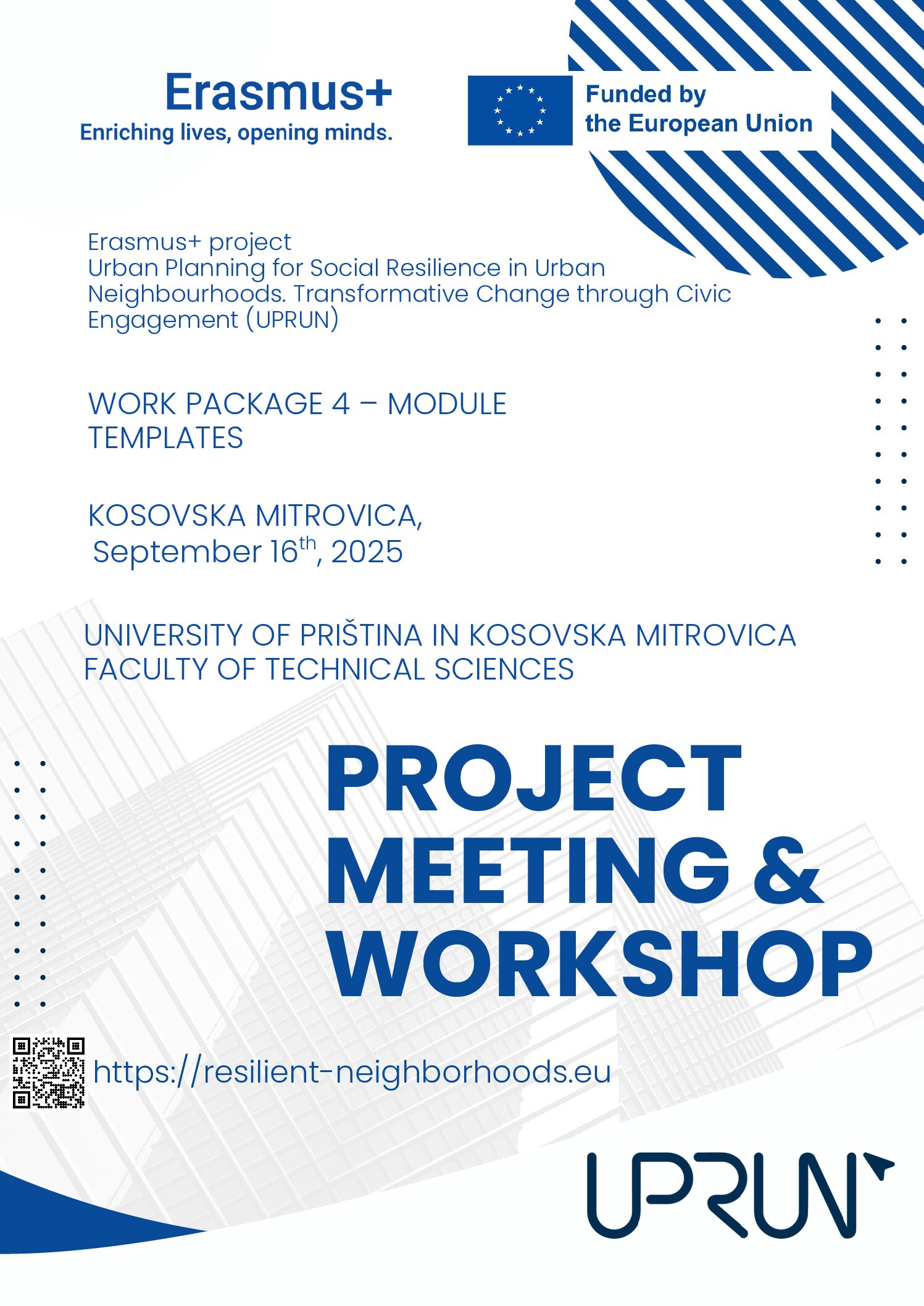 Project Meeting at the University of Priština in Kosovska Mitrovica, Faculty of Technical Sciences on 15./16. September